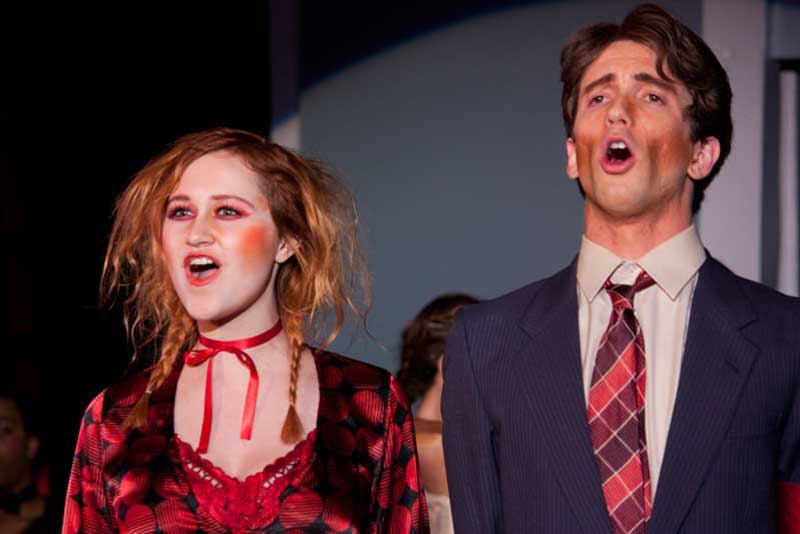  students singing