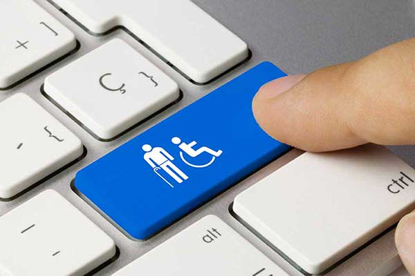 Blue key on keyboard